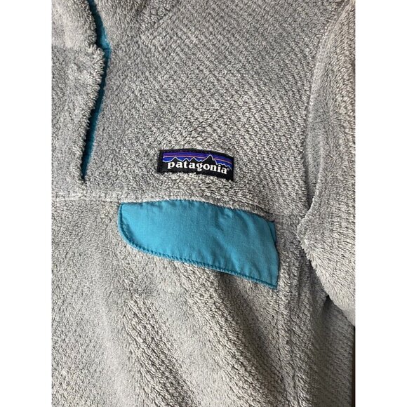 Patagonia Women's Gray Teal Retool Pullover Fleece Snap T Fleece  Sz S Small - Picture 5 of 10